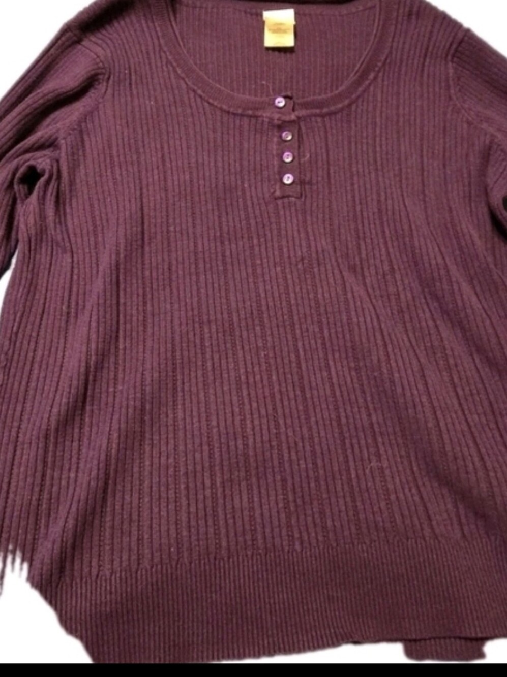 Just My Size Women's Plum Long Sleeve Top